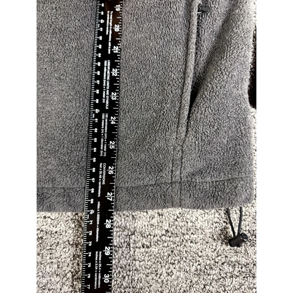 Columbia Fleece Jacket Mens Medium Gray KC Logo Toggle Hem Full Zip Outdoor